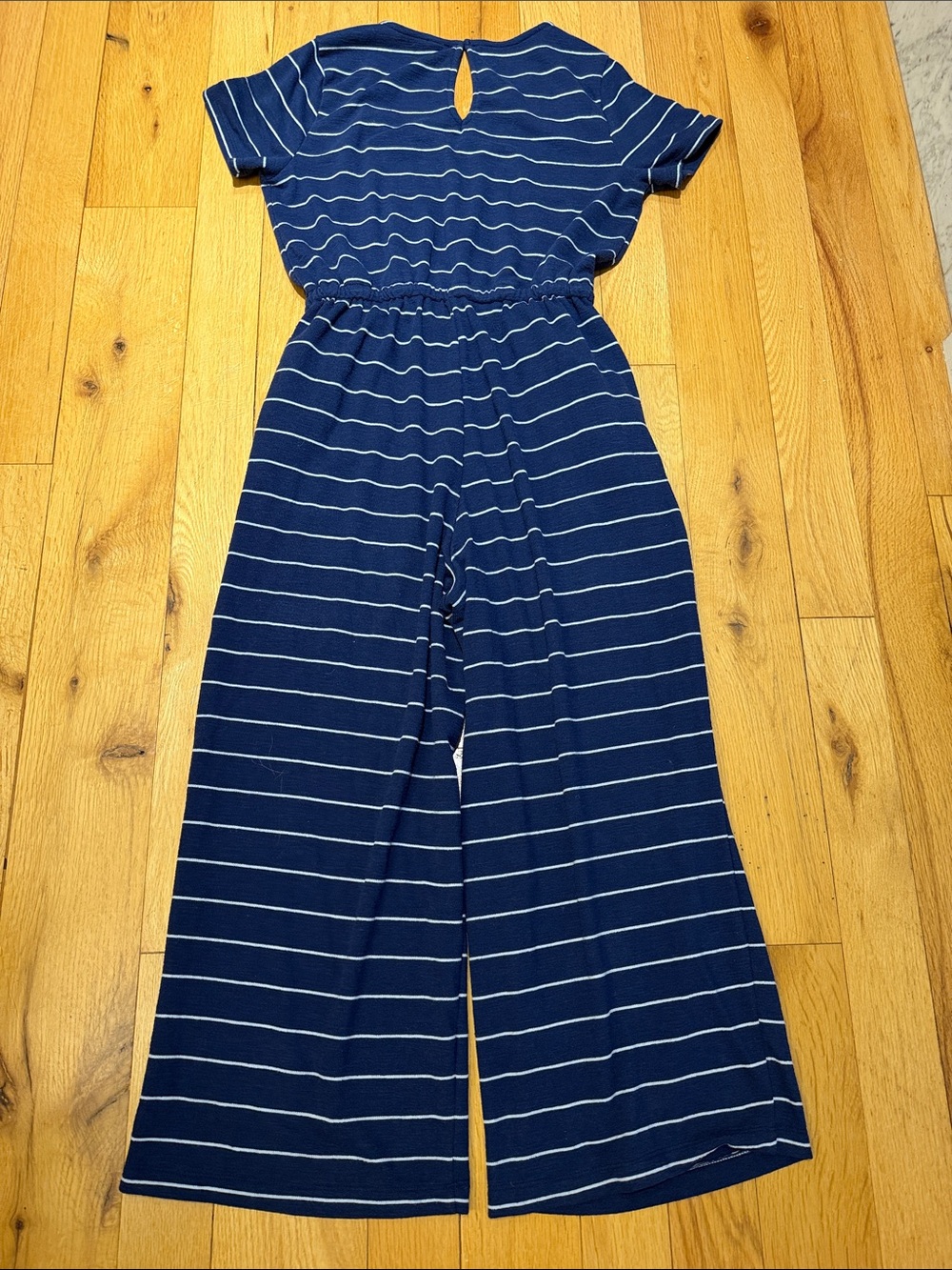Old Navy Women’s Blue Striped Jumpsuit Size Medium - C1-337 - Picture 7 of 9